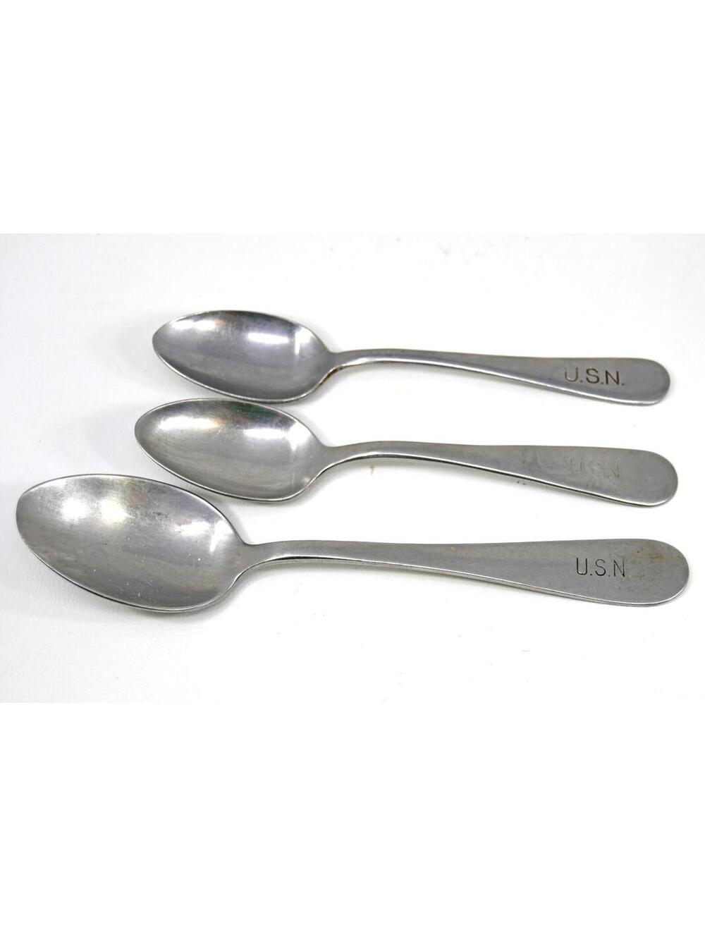 Vintage United States Navy USN U.S.N. Spoon Lot Silco Modernaire 1 Stainless
